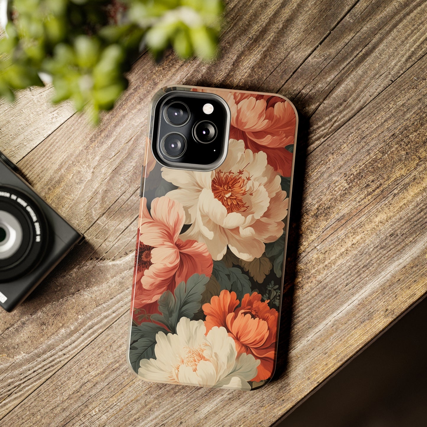 Vintage Floral Aesthetic Phone Tough Case Antique Print for iPhone 14 11 Pro 12 13 XR XS X 7+ 8 Boho Nature Flowers Cottage Core