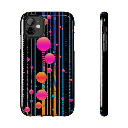 Experience a Blast from the Past: Retro Psychedelic Bubbles Tough Case for Apple iPhone Models