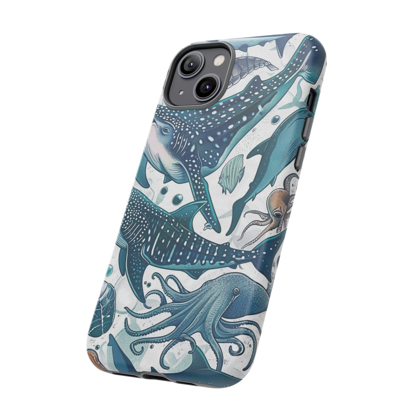 Undersea World Shark, Turtle, Manta Ray Phone Case