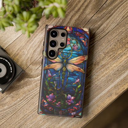 Art Nouveau Stained Glass Dragonfly Phone Case