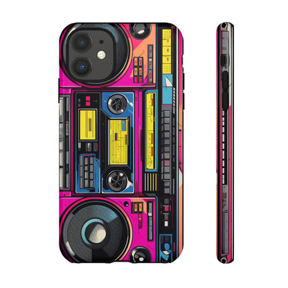 Boombox Hip Hop Music iPhone Case | Embrace Retro Vibes with Urban Beats for Google Pixel, iPhone, and Samsung Cases