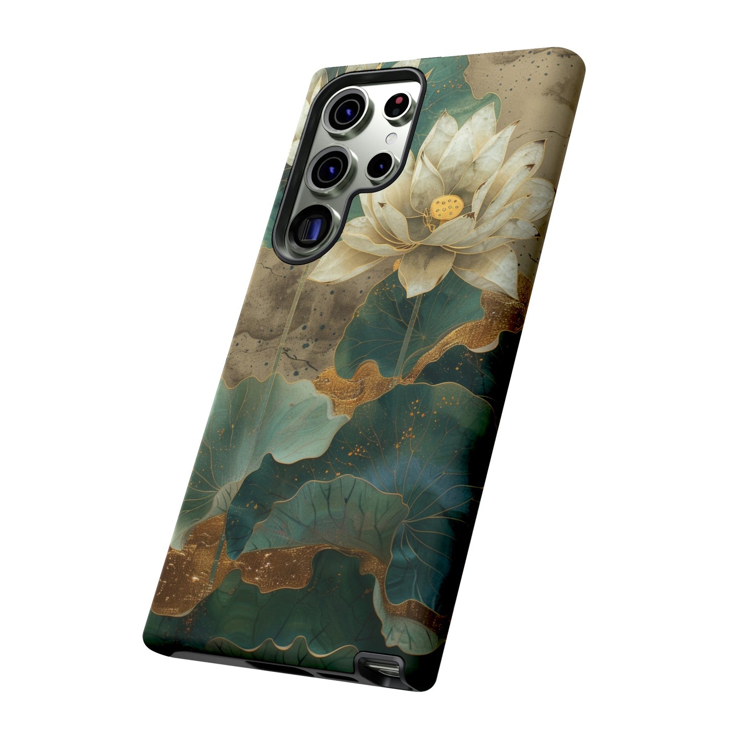 Zen Stained Glass Lotus Floral Design Phone Case