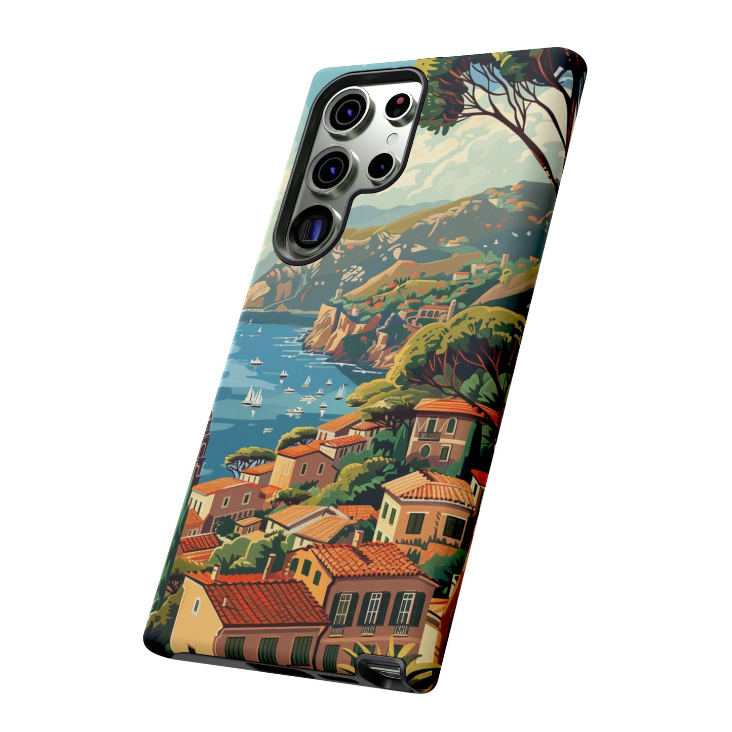 Midcentury French Riviera Landscape Painting Phone Case