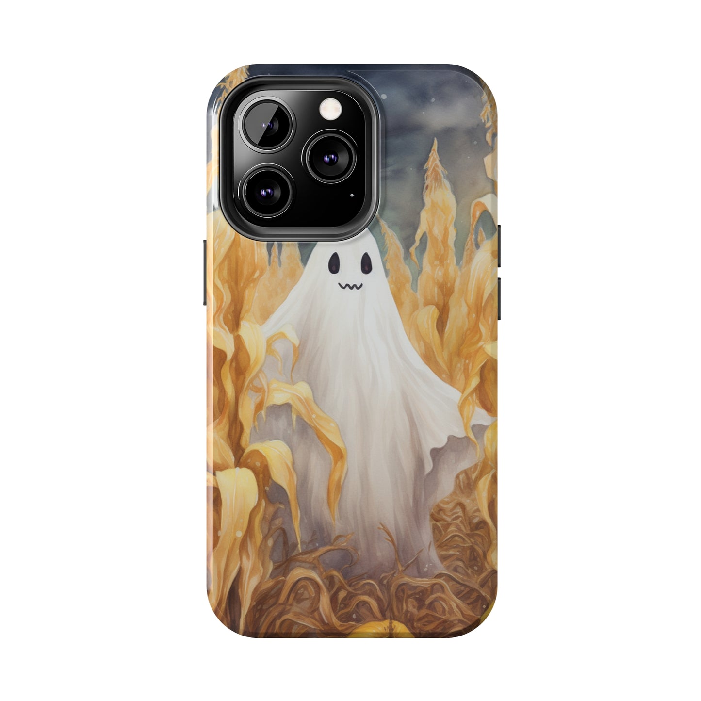 Ghost of Halloween Fall Pumpkins iPhone Case | Embrace the Spooky Autumn Vibes