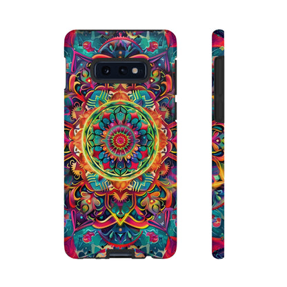 Cosmic Stained Glass Mandala Phone Case