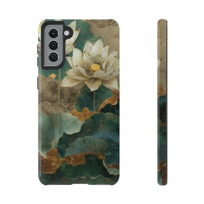 Zen Stained Glass Lotus Floral Design Phone Case