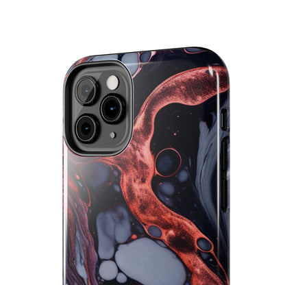 Marbled Dark Lava Flow Phone Case | Embrace the Vibrant Magma Vibes