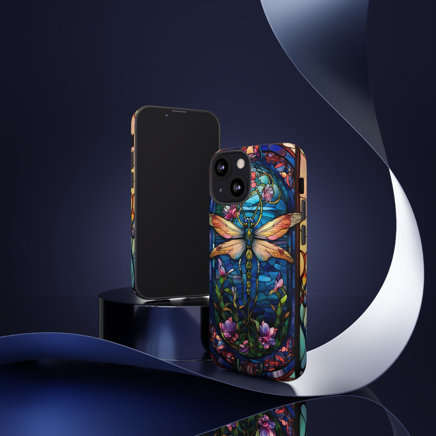 Art Nouveau Stained Glass Dragonfly Phone Case