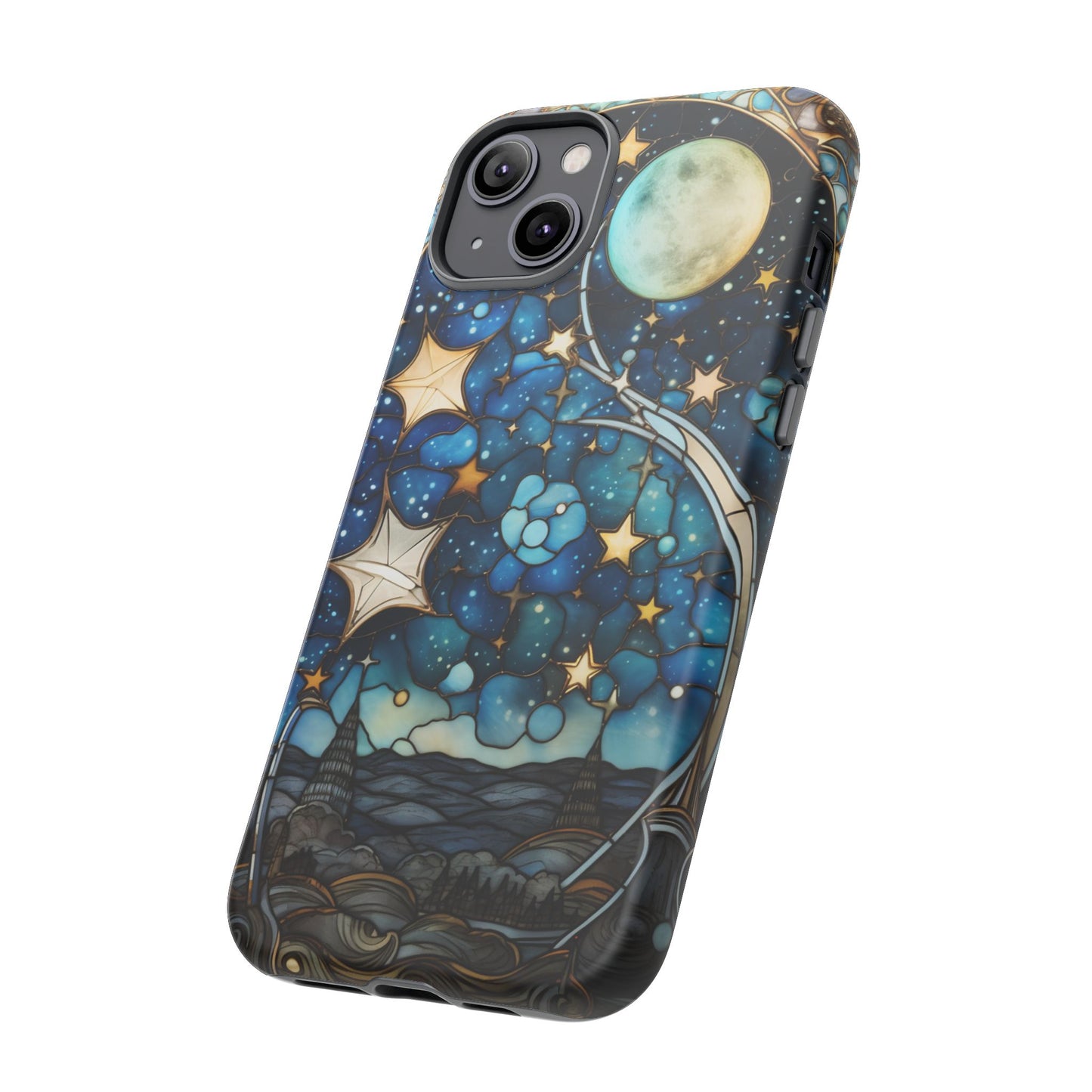 Boho Starry Night Stained Glass Artistry Phone Cover