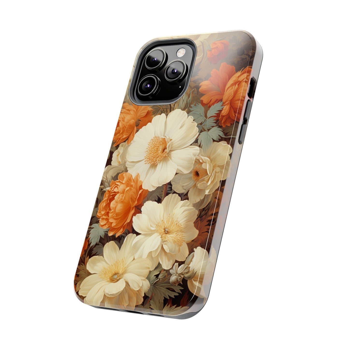 Vintage Floral Aesthetic Phone Tough Case Antique Print for iPhone 14 11 Pro 12 13 XR XS X 7+ 8 Boho Nature Flowers Cottage Core