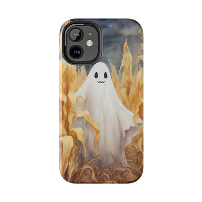 Ghost of Halloween Fall Pumpkins iPhone Case | Embrace the Spooky Autumn Vibes