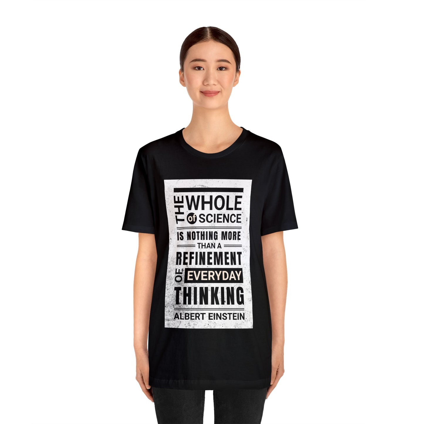 Albert Einstein science quote on unisex cotton tee