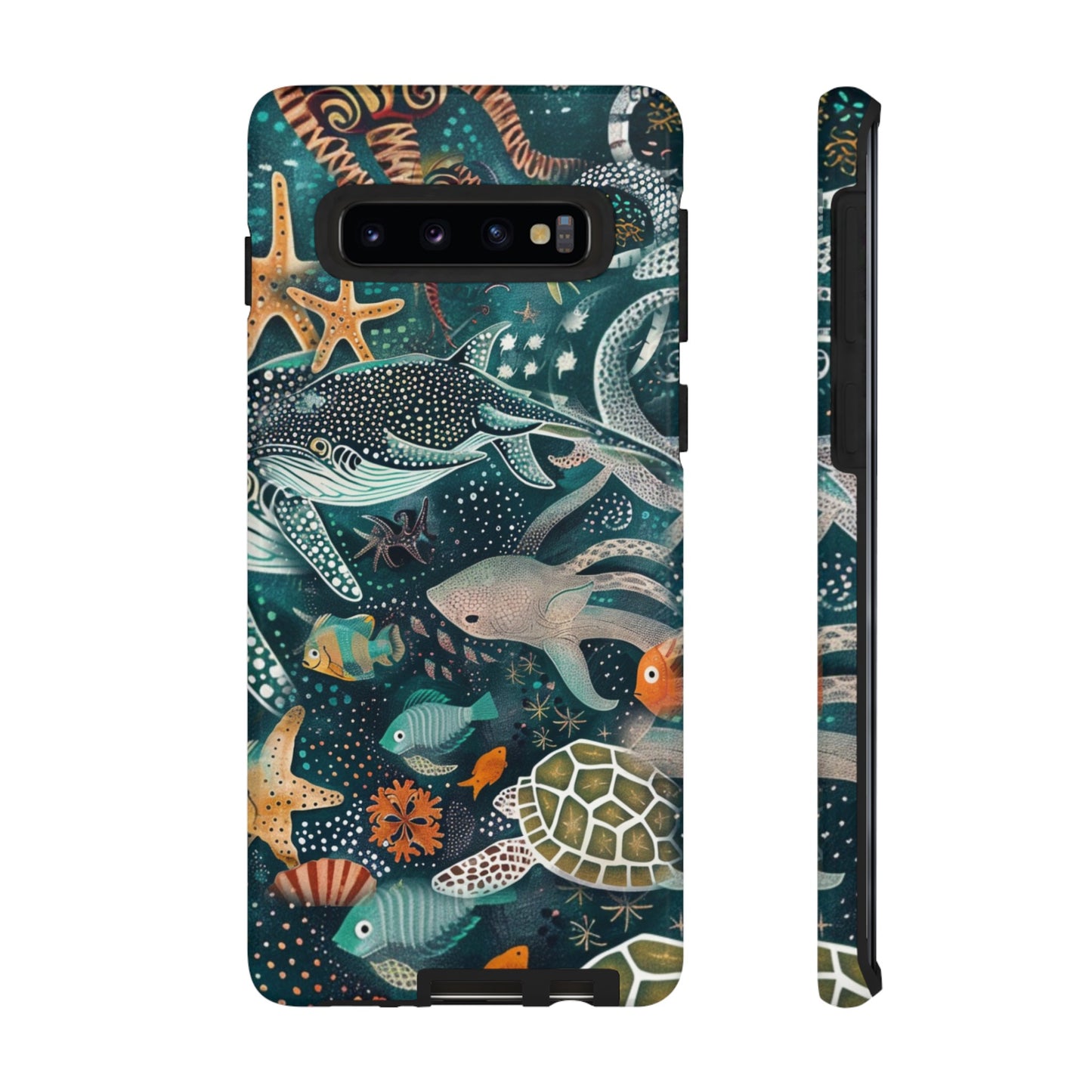 Undersea World Shark, Turtle, Manta Ray Phone Case