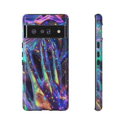 Marbled opalescent Holographic Print Phone Case