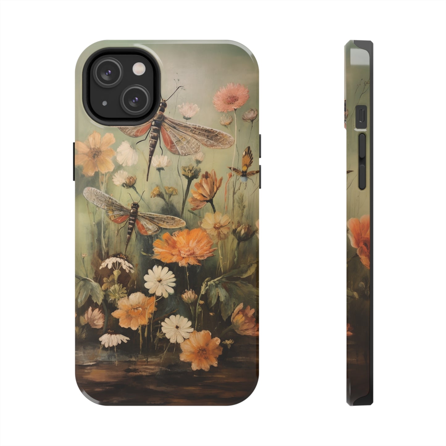 Dragonfly Floral Print iPhone Case | Nature-Inspired Elegance and Device Protection