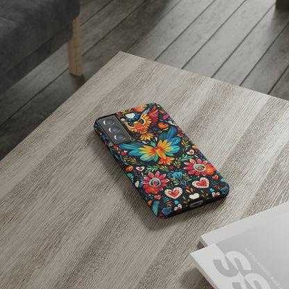 Floral Explosion Magic Hearts Phone Case