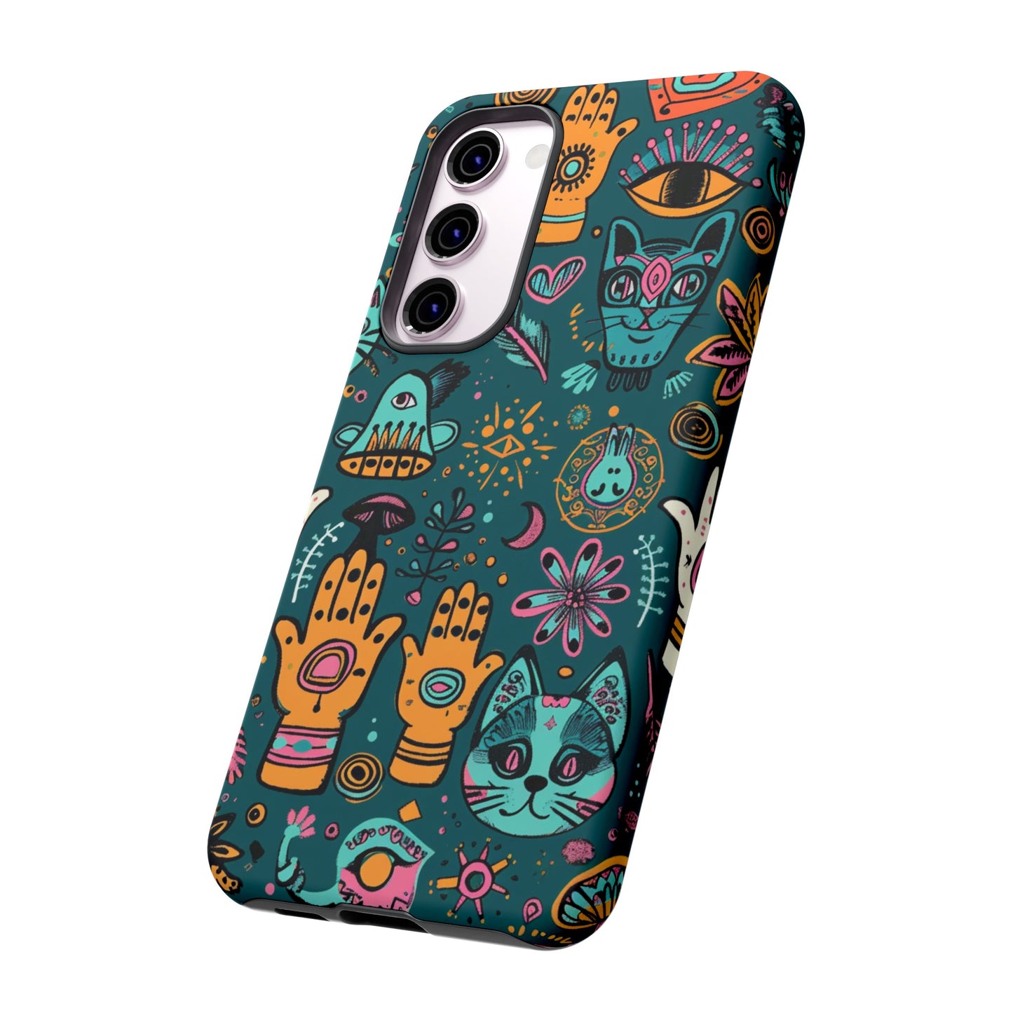 Kabbalistic Kitty Talisman Collage Phone Case