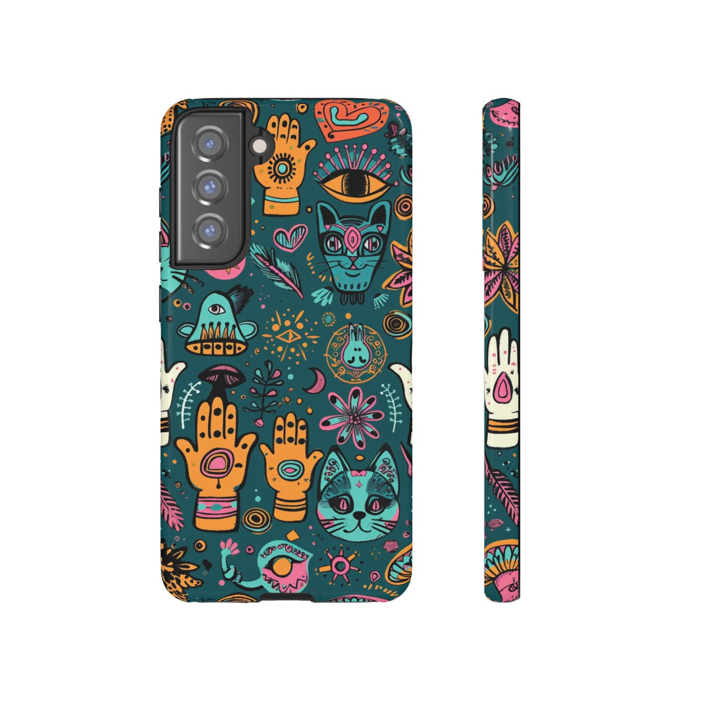 Kabbalistic Kitty Talisman Collage Phone Case