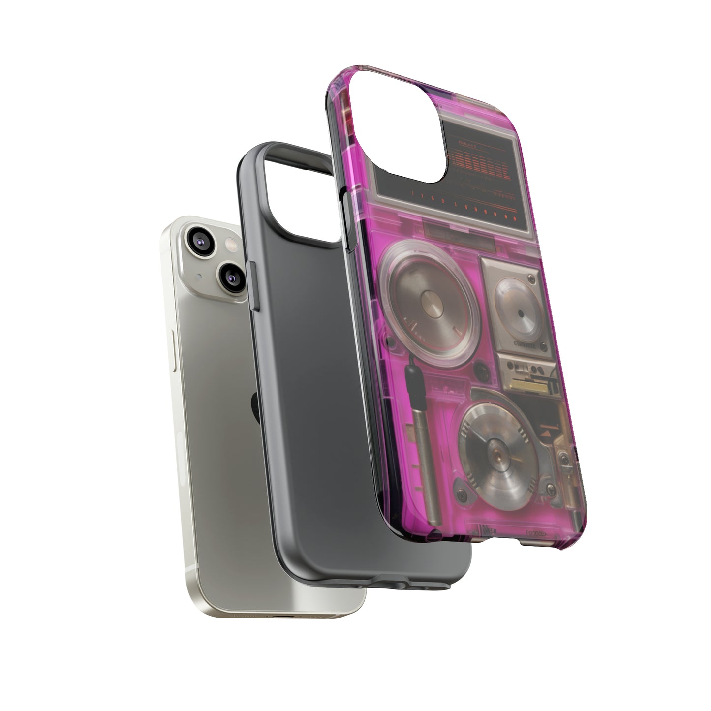 Cyberpunk Techno Gadget Walkman: Retro-Futuristic Premium Tough Phone Case | Iconic Style for iPhone, Samsung Galaxy, and Google Pixel