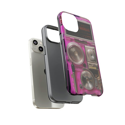 Cyberpunk Techno Gadget Walkman: Retro-Futuristic Premium Tough Phone Case | Iconic Style for iPhone, Samsung Galaxy, and Google Pixel