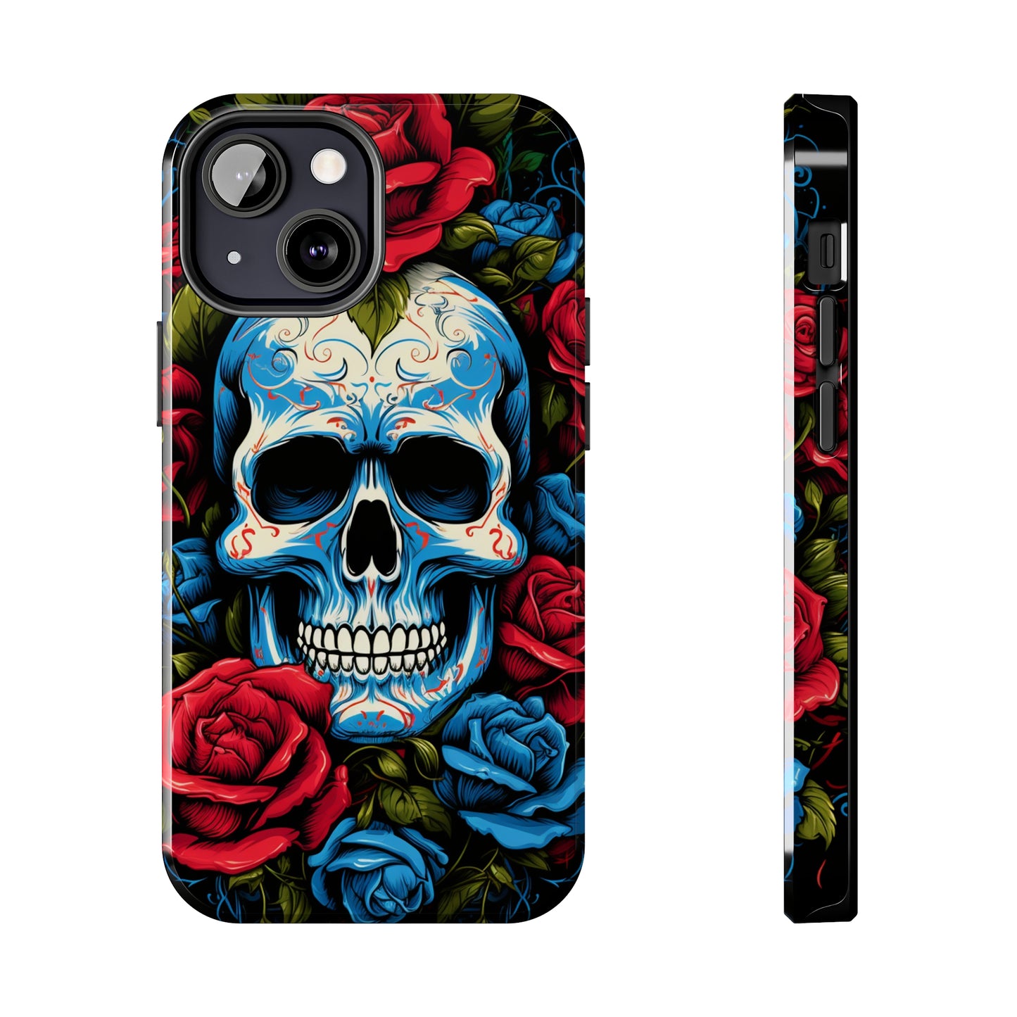 Skull and Roses iPhone Case | Edgy Elegance and Timeless Beauty