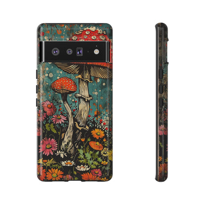 Trippy Magic Mushroom Retro Art Phone Case