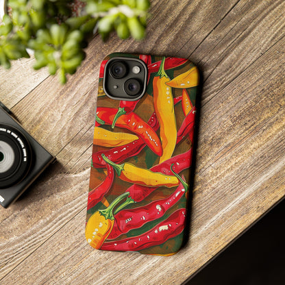 Yellow and Red Chili Peppers Phone Case