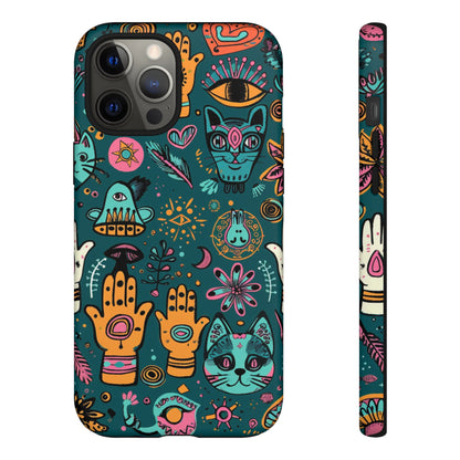 Kabbalistic Kitty Talisman Collage Phone Case