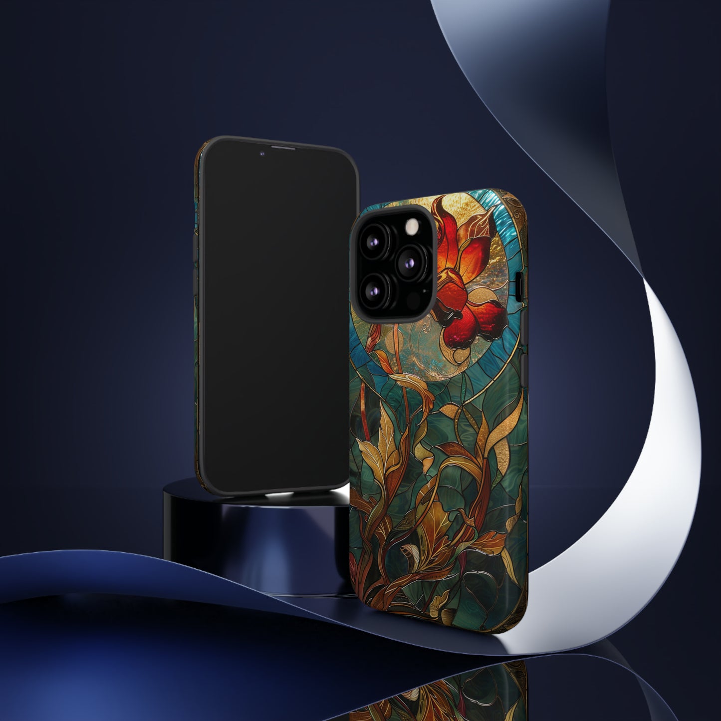 Art Nouveau Floral Full Moon Phone Case