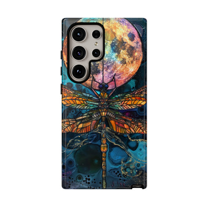 Full Moon Stained Glass Dragonfly Phone Cover