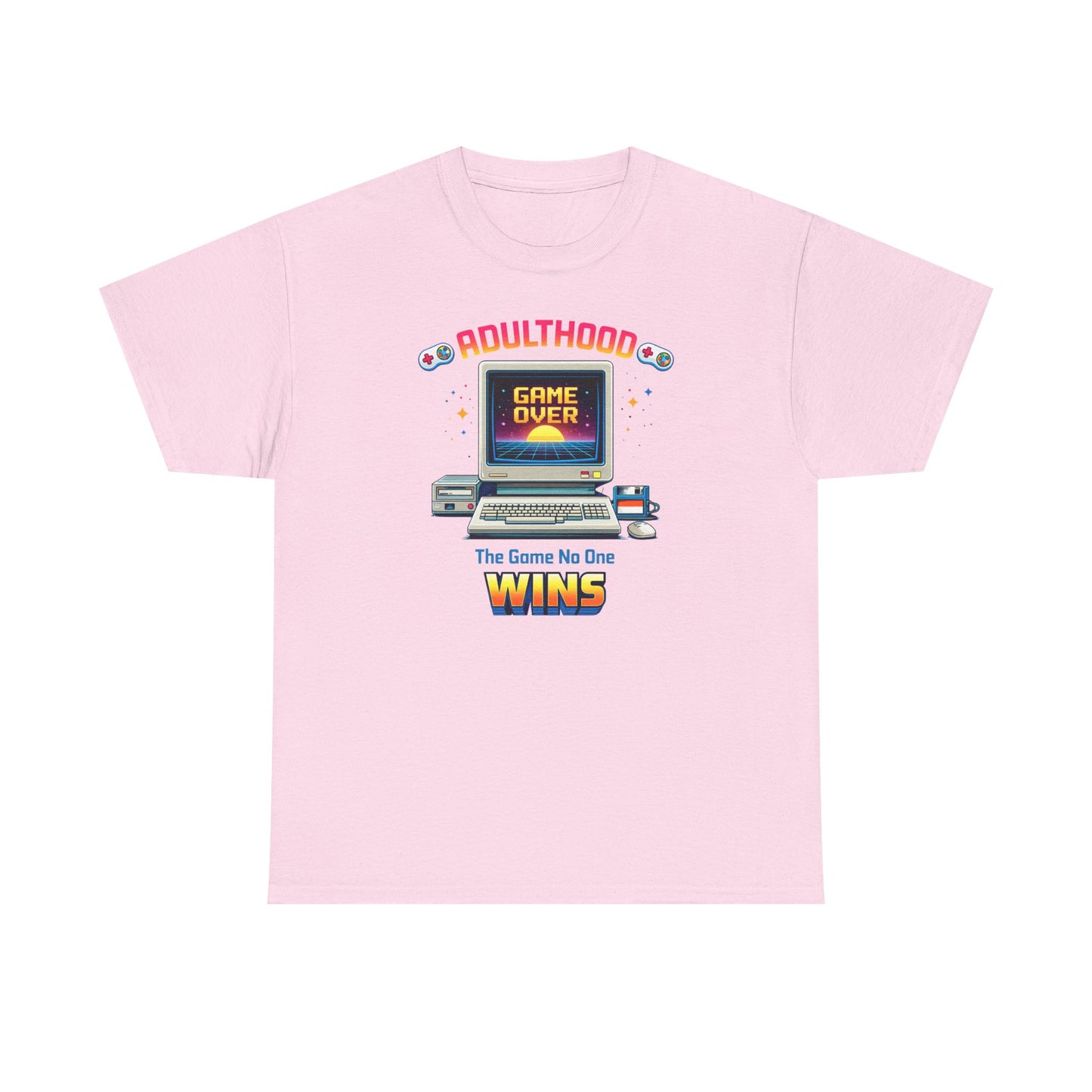 Adulthood Arcade Game No One Wins T Shirt Retro Gaming Humor Tee