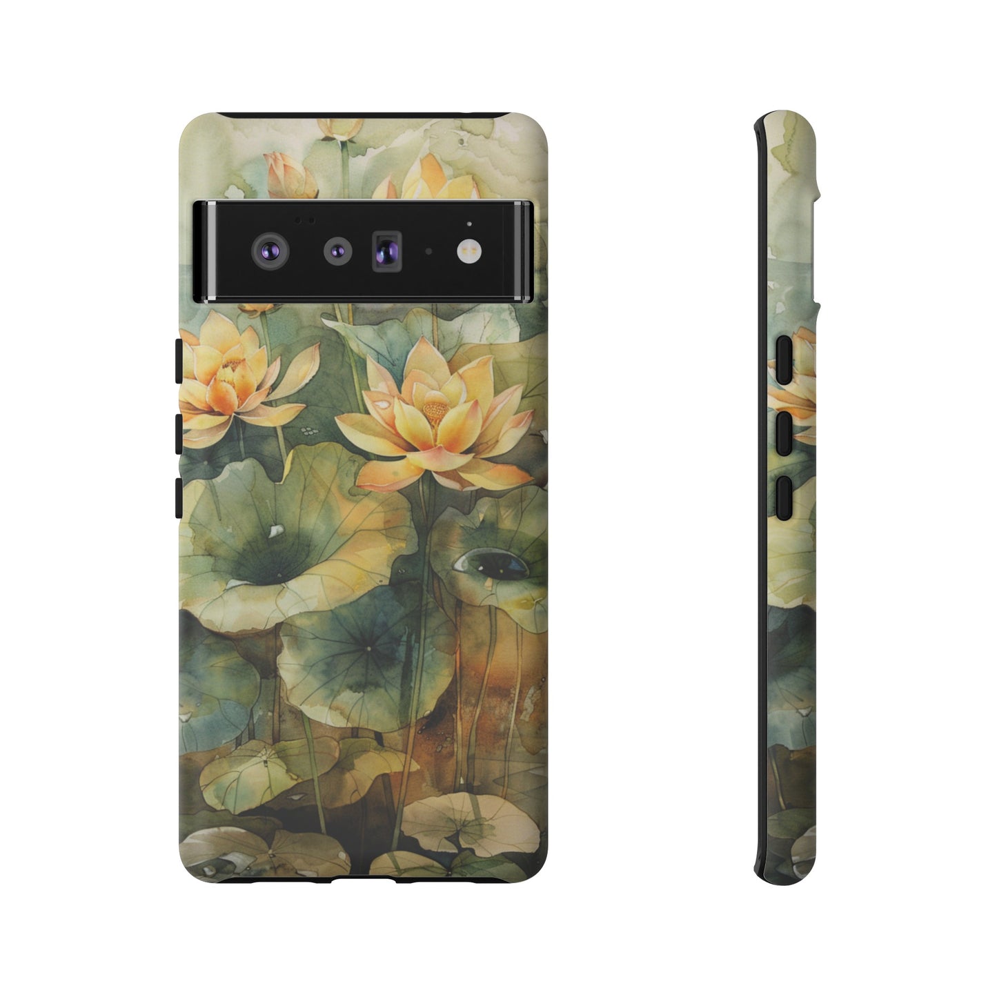 Zen Lotus Watercolor Painting iPhone 15 Case