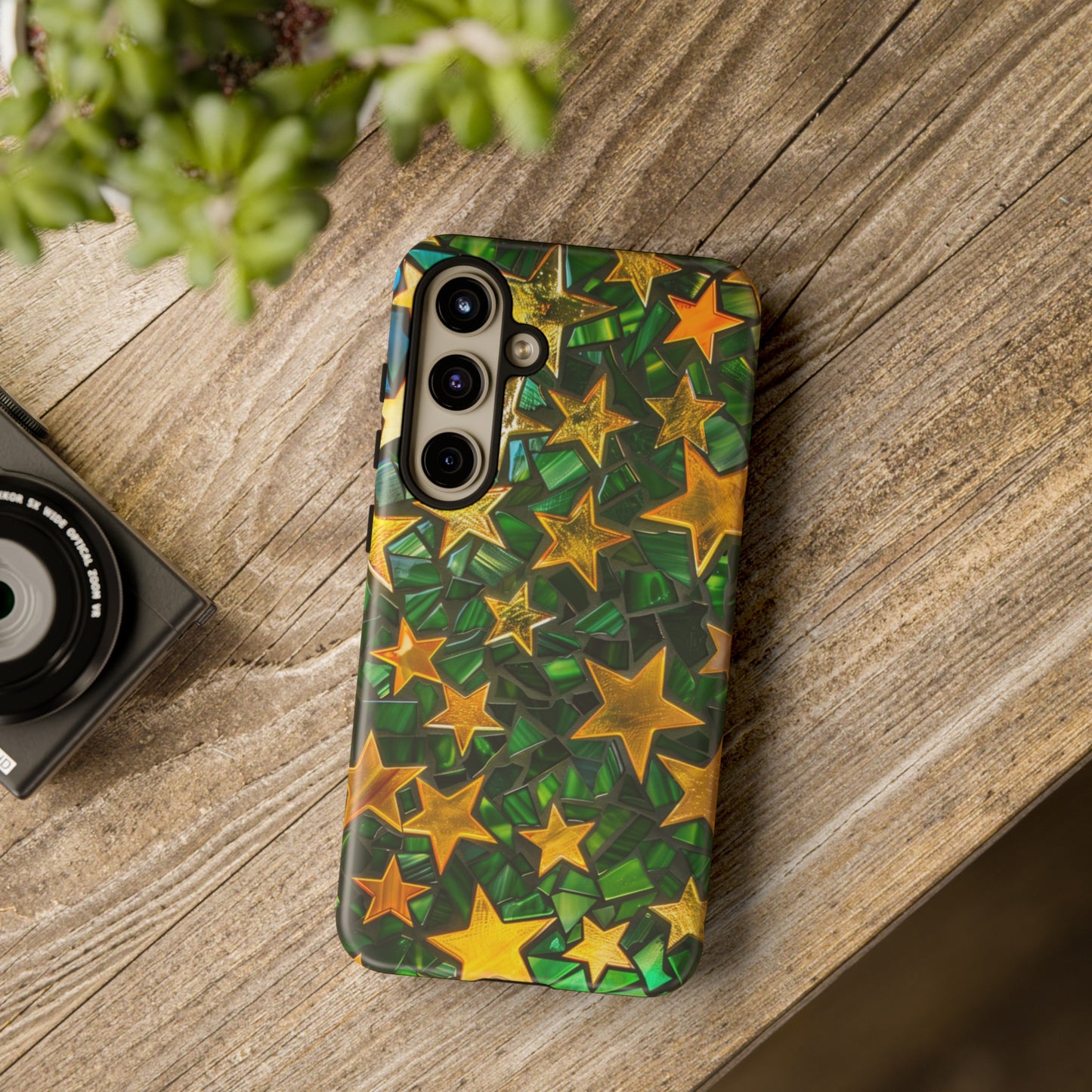 Green Celestial Stained Glass Mosaic Phone Case