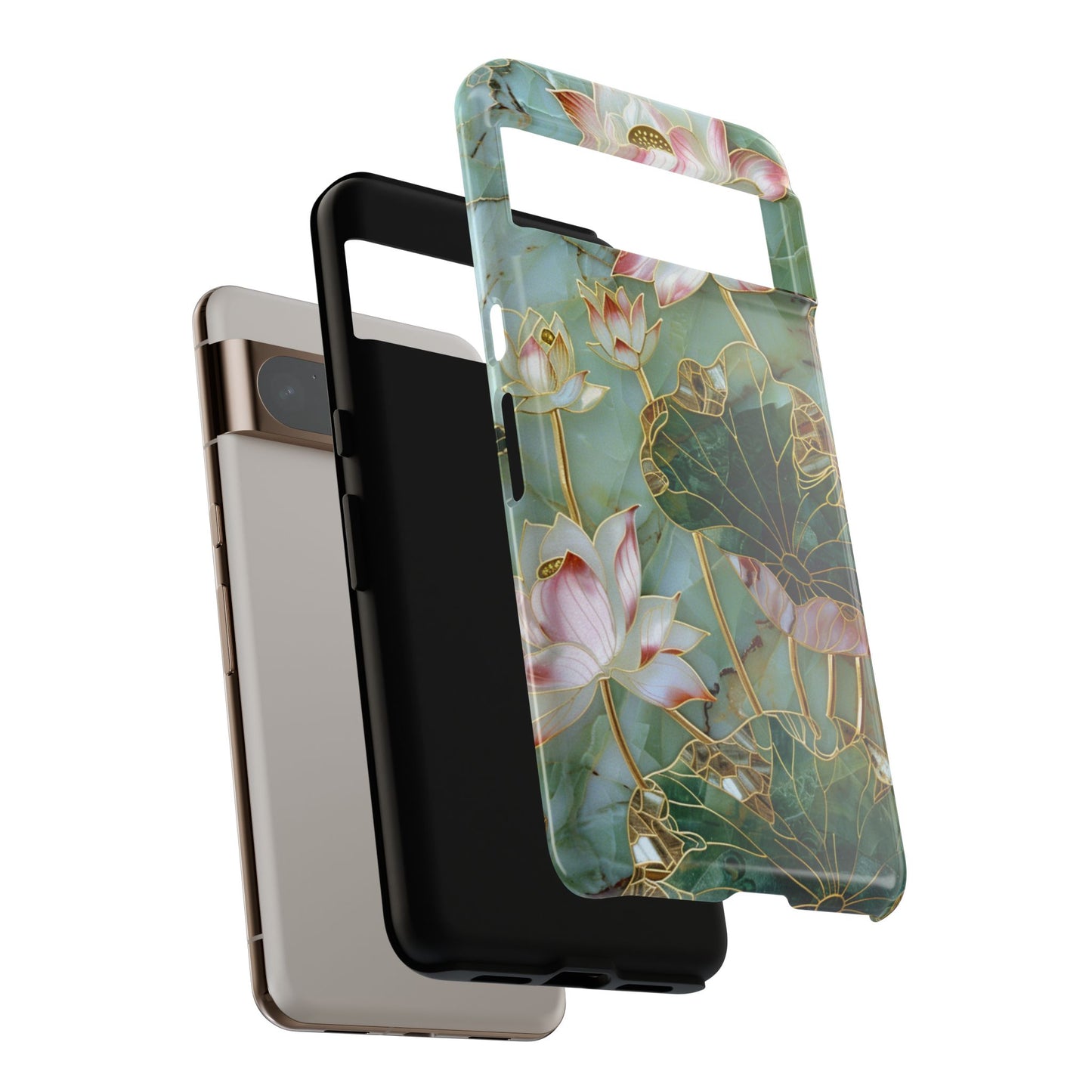 Elegant Floral Phone Case - Tough Cases with Lotus Design