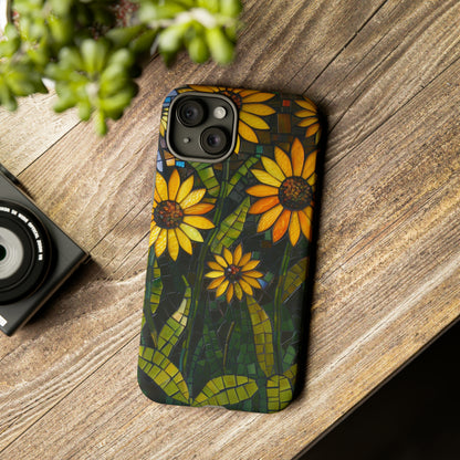 Yellow and Gold Daisy Mosaic Stained Glass Phone Case