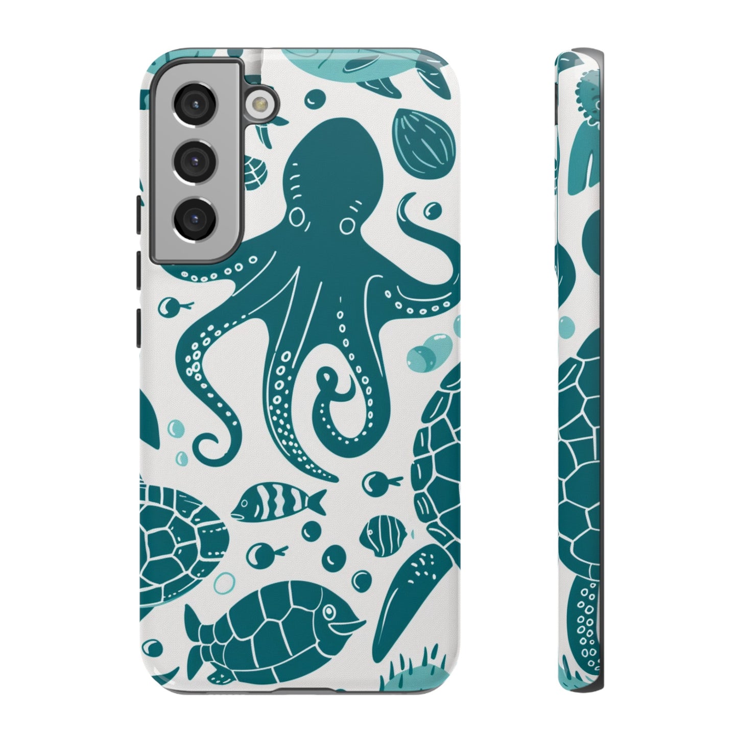 Undersea World Octopus, Turtle, Manta Ray Phone Case