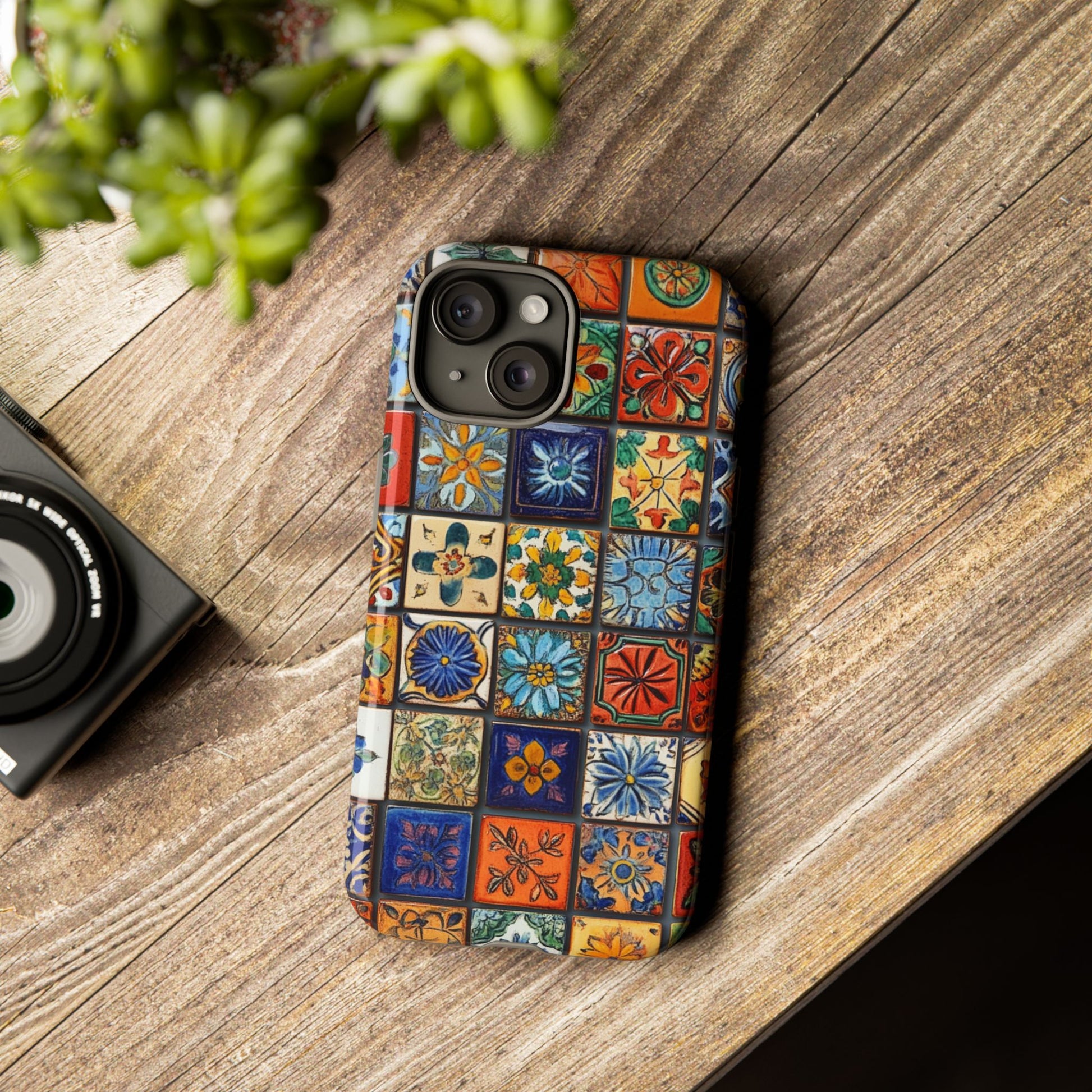 Bold and vibrant phone case with Mexican design