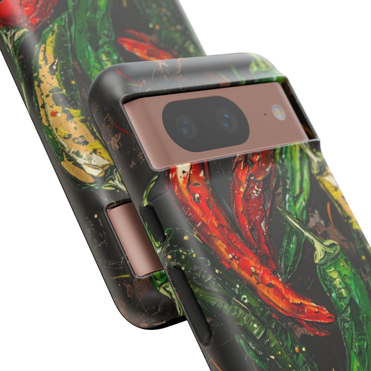 Green and Red Chili Peppers Phone Case