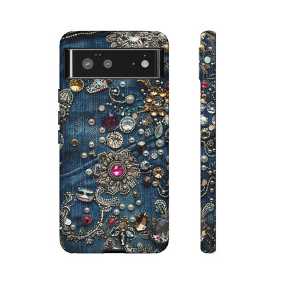 Blue Jean Queen Rhinestone Bling Phone Case