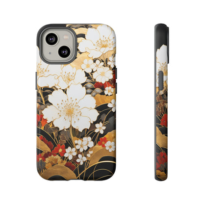 Chiyogami Floral Tough iPhone Case Galaxy S23 S22 S21 S20 Plus Ultra | Iphone 14 13 12 11 8 Pro Max Mini | Pixel 7 6 Pro 5 | Japanese Boho