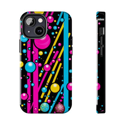 Retro Geometric Psychedelic iPhone Case | A Nostalgic Trip to Colorful Dimensions