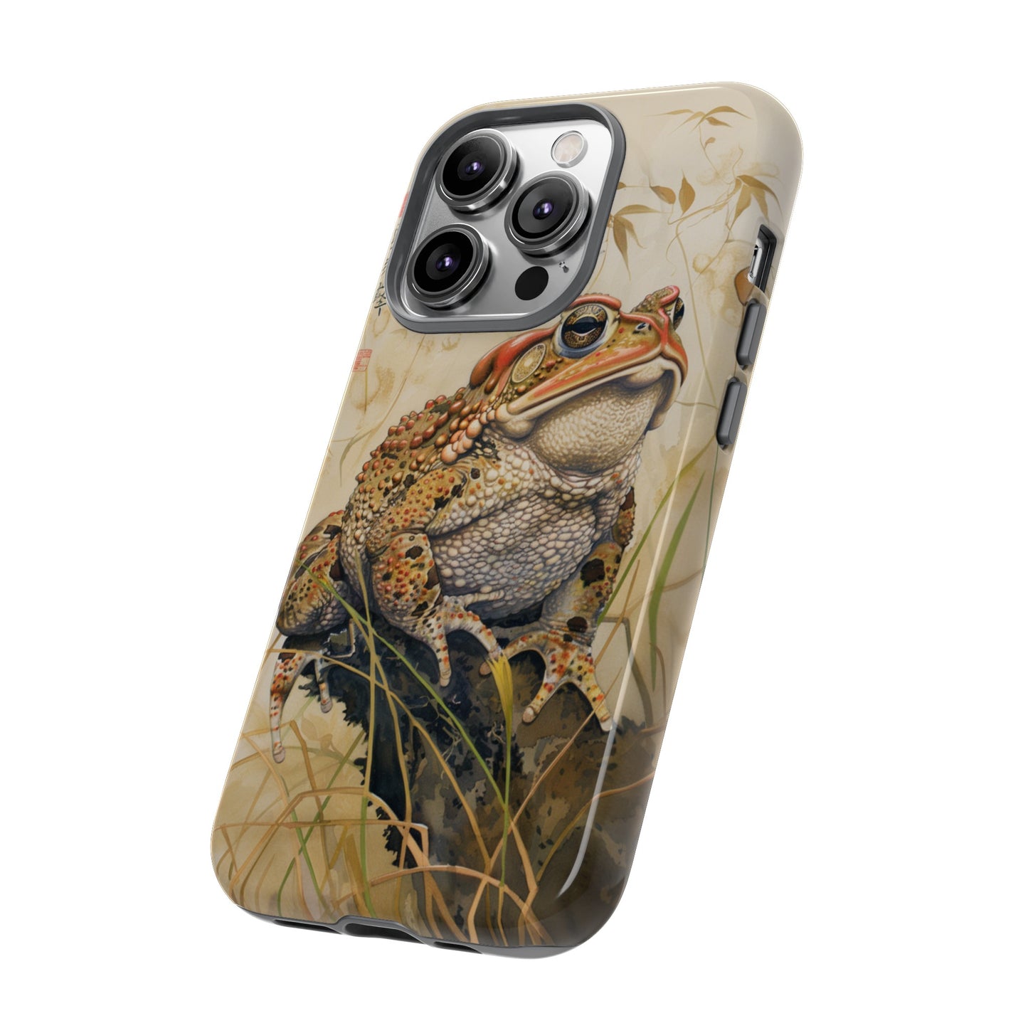 Toad on a Branch Japanese Style Art Painting Phone Case