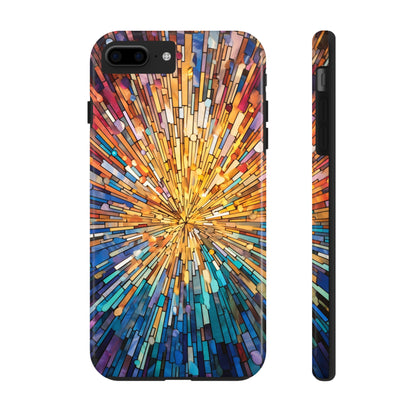 Stained Glass Sunburst Magic Tough iPhone Case | Embrace Vibrant Style and Reliable Protection