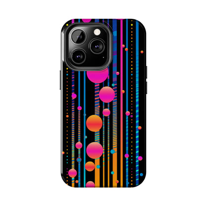 Experience a Blast from the Past: Retro Psychedelic Bubbles Tough Case for Apple iPhone Models