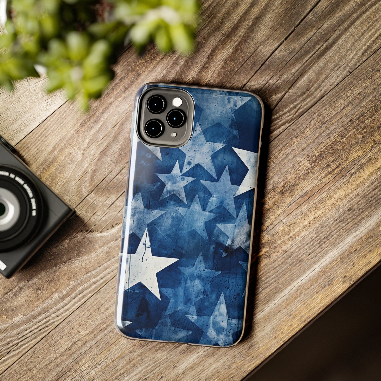 Starry Nights: Denim Dreams | Celestial Star-Patterned iPhone Case