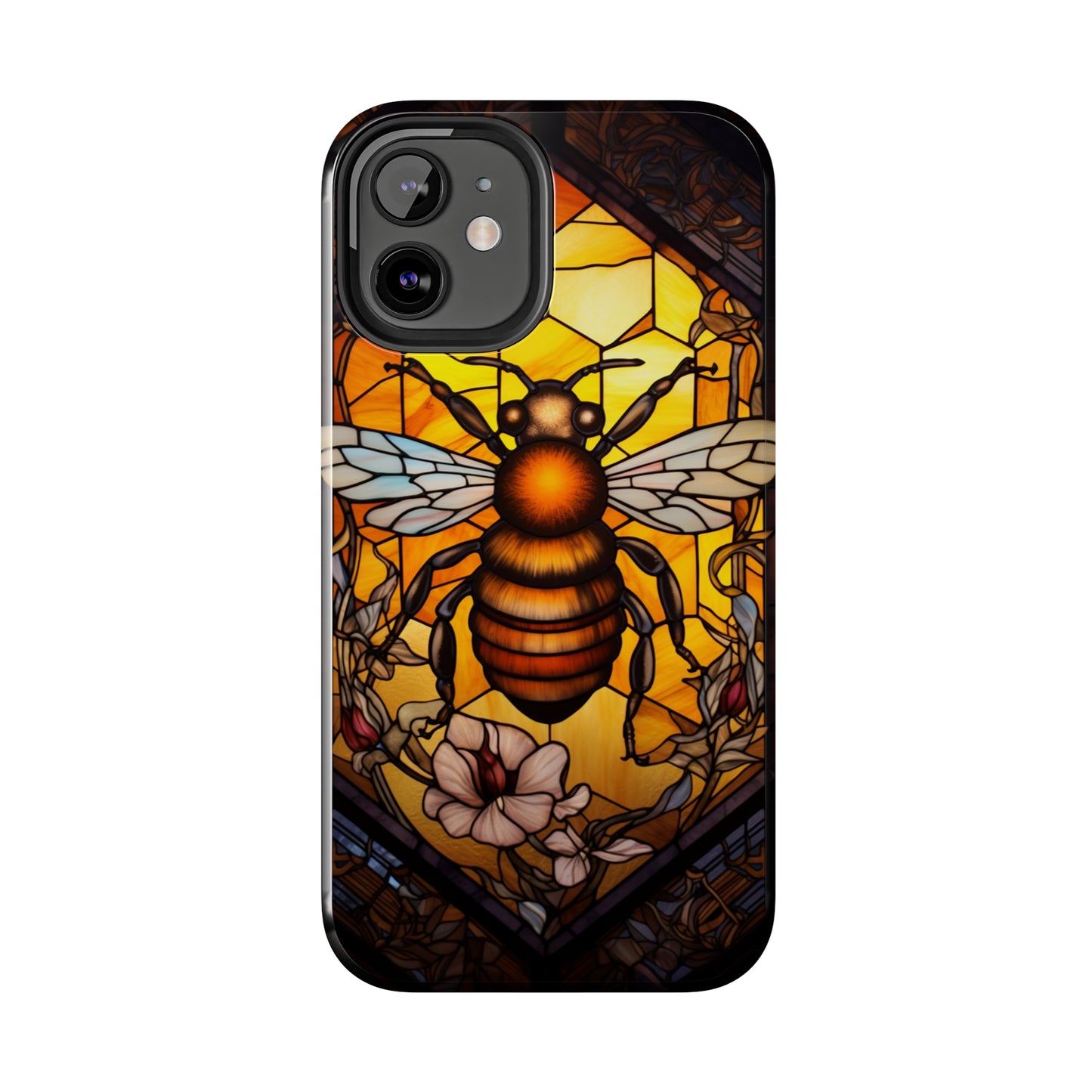 Stained glass Honey Bee iPhone Case | Embrace the Sweetness of Nature's Workers