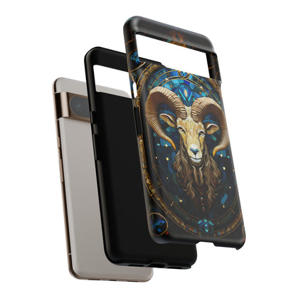 Aries Astrology Stained Glass Design Phone Case