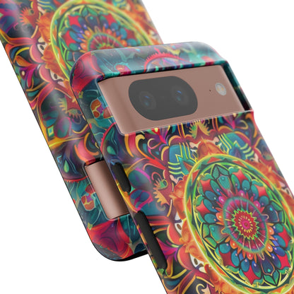 Cosmic Stained Glass Mandala Phone Case