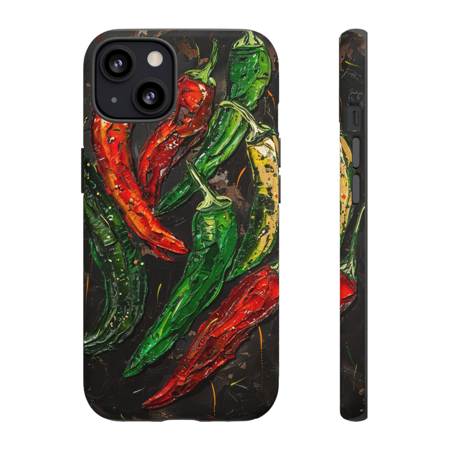 Green and Red Chili Peppers Phone Case