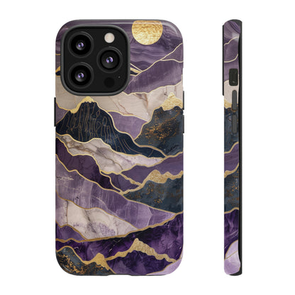 Abstract Purple Gold Mountain Phone Case